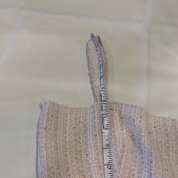 NWOT Black Halo Jumpsuit White/ beige sparkles 12 - Picture 9 of 16